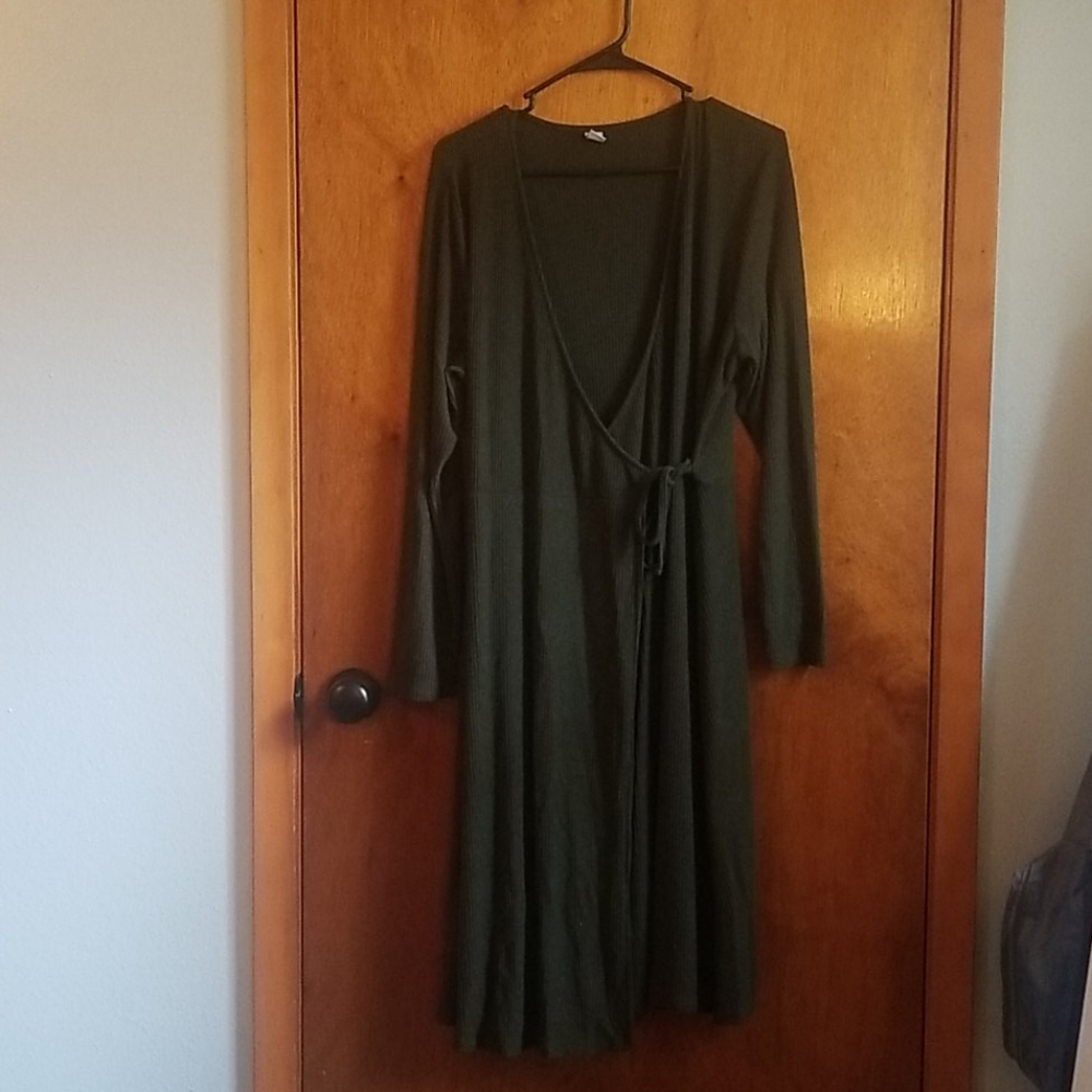 Wrap winter dress Green XL